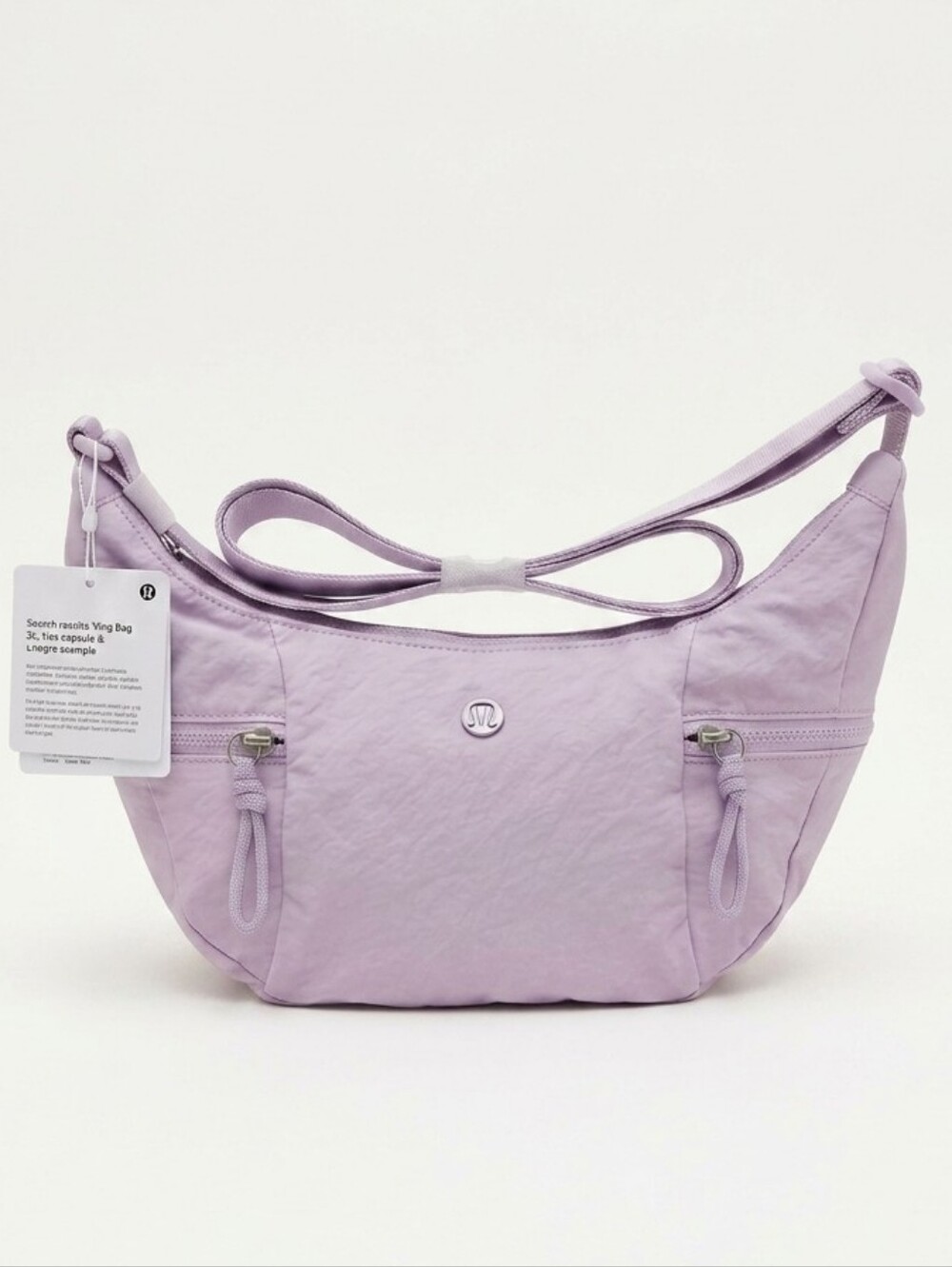 Lululemon Lilac Play Slouchy Sling Crossbody Shoulder Bag Lavender & Silver 3L